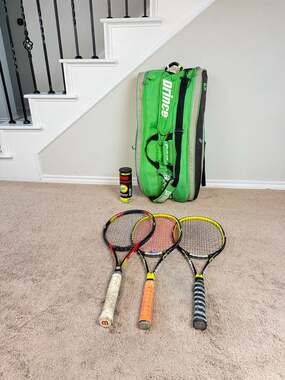 Vintage Prince Tour Team Tennis Bag with 3 Racquets and Accessories